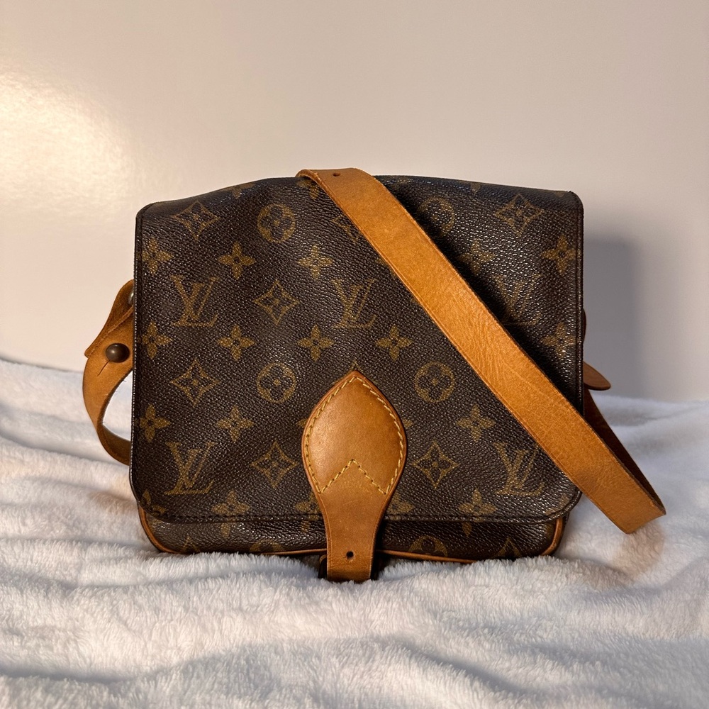 Vintage Louis Vuitton Monogram Cartouchiere Crossbody Bag